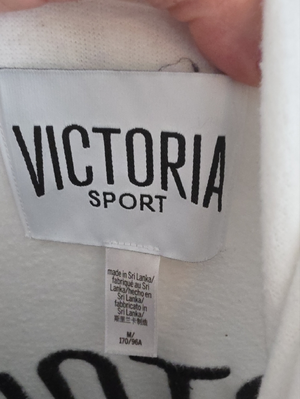 White Victoria's Secret SPORT Zip-Up Hoodie Jacket - Picture 8 of 10